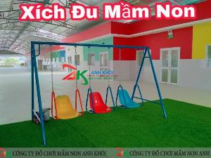 Xích đu ghế 3 chỗ ngồi,xích đu mầm non,xích đu trẻ em