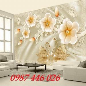 Tranh gạch men hoa 3d ốp tường trang trí HP502