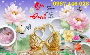 Tranh gạch men hoa 3d ốp tường trang trí HP502
