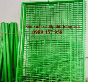 Lưới hàng rào sơn tĩnh điện phi 5 ô 75x200, hàng rào mạ kẽm nhúng nóng ô 75x200