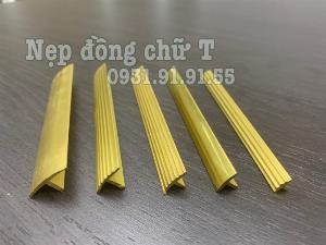 Nẹp đồng chữ T - Nẹp đồng chữ T mặt trơn - Nẹp đồng chữ T mặt có gân