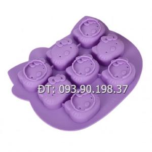 Khuôn silicon làm bánh, rau câu vĩ 8 mèo Kitty – Mã số 118