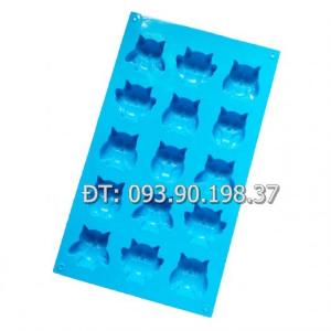Khuôn silicon làm rau câu, socola, kẹo dẻo vĩ 15 cú mèo Cute – Mã số 120