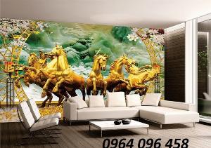 Tranh gạch 3d ốp tường khổ đứng - 84QC