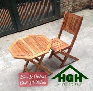 Bộ Bàn Ghế Cafe Hồng Gia Hân Bgg01_Ghế Xếp Bàn Xếp Lục Giác