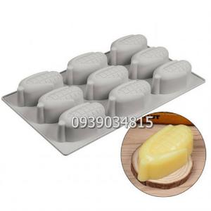 Khuôn silicon làm rau câu, bánh mousse, pudding vĩ 12 trái bắp – Mã số 388