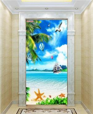 Tranh gạch 3d mẫu tranh bờ biển - 84SM