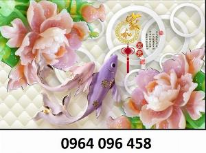 Gạch tranh dán tường 3d mẫu sứ ngọc - 76M
