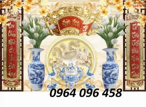 Tranh gạch 3 ốp tường phòng thờ - 95SL
