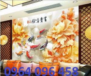 Gạch tranh ốp tường phòng khách - 84QN