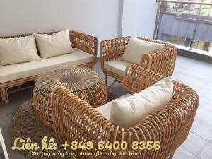 Sofa mây nữ hoàng - Sofa salon mây cho phòng khách