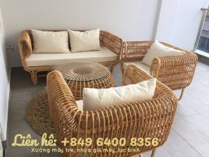 Sofa mây nữ hoàng - Sofa salon mây cho phòng khách