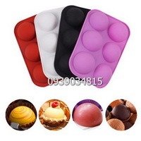 Khuôn silicon làm rau câu, bánh mousse, pudding vĩ 6 hình bán nguyệt – Mã số 618