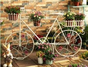 Xưởng sản xuất xe đạp sắt trang trí hoa