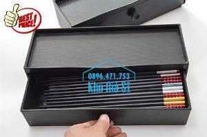 Bán hộp đũa cho nhà hàng quán ăn - Hộp đũa màu đen có nắp cho nhà hàng tại Hà Nội