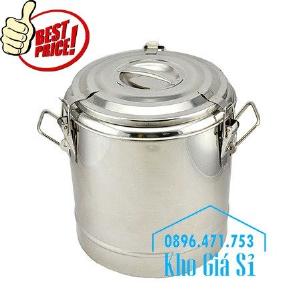 Bán thùng/ nồi inox cách nhiệt, giữ nhiệt đựng tàu hũ, cháo, soup cua tại Quận 11