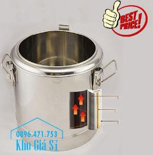 Bán thùng/ nồi inox cách nhiệt, giữ nhiệt đựng tàu hũ, cháo, soup cua tại Quận 11