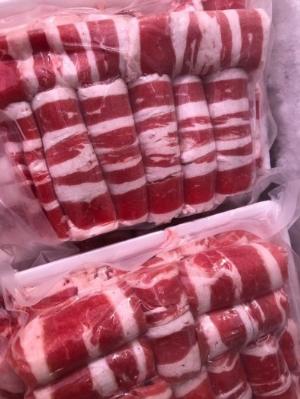 Ba chỉ bò Mỹ thái cuộn- 500gr( ship từ 5kg)