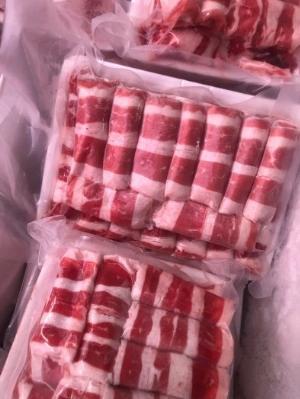 Ba chỉ bò Mỹ thái cuộn- 500gr( ship từ 5kg)