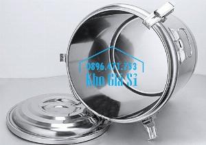 Giá rẻ - Thùng/ Nồi inox giữ nhiệt 2 lớp chuyên dùng vận chuyển nước lèo, nước phở Bình Phước