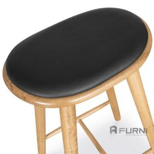 Ghế quầy bar NAPOLI-P gỗ tự nhiên nệm simili cao cấp nhập khẩu