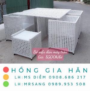 Bộ bàn ghế mây nhựa Hồng Gia Hân BGM55