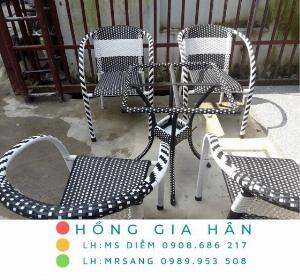 Bộ bàn ghế mây nhựa Hồng Gia Hân BGM15