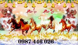Tranh ngựa, gạch tranh mã đáo thành công HP099