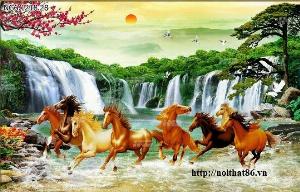 Tranh ngựa, gạch tranh mã đáo thành công HP099