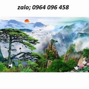 Tranh gạch 3d rừng núi - 77SL
