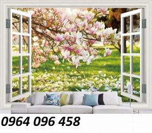 Tranh gạch men cửa sổ 3d - 45SM