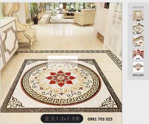 Chiếu nghỉ cầu thang 3D- thảm gạch Trung Quốc lát nền