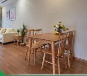 Bộ bàn ăn 4 ghế song tiện giá rẻ
