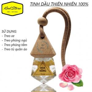 Tinh dầu hoa hồng - Tinh dầu treo xe ô tô, treo phòng, treo tủ quần áo,.... - Tinh dầu thiên nhiên loại 1