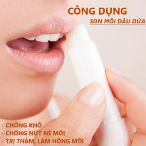 Dưỡng môi dầu dừa - Dạng chai lip tiện lợi - Làm hồng môi, chống thâm và khô môi