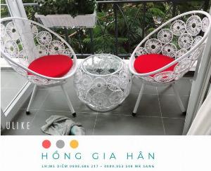 Bàn ghế mây nhựa Hồng Gia Hân BGM63