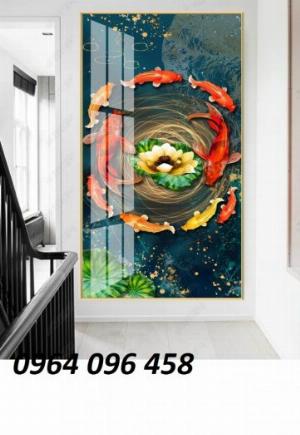 Gạch tranh cá koi 3d - CVC3