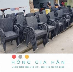 Ghế mây nhựa Hồng Gia Hân GM15