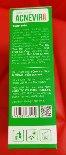 Sữa tắm cho mụn lưng, ngăn ngừa và cải thiện tình trạng mụn - Sữa tắm Acnevir - Chai/ 210ml