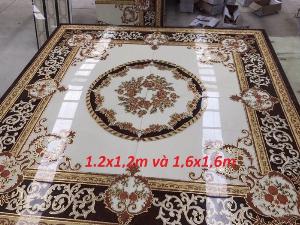 Gạch thảm trang trí vuông khắc vàng HP0257