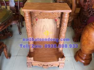 Bàn thờ ông địa gõ đỏ mái bằng 70cm – SD105