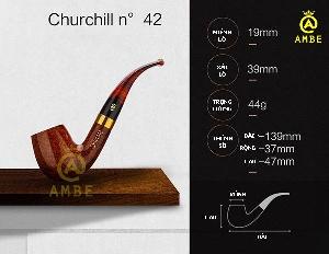 Tẩu gỗ Churchill Unie Chacom No42