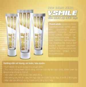 Kem đánh răng Vsmile hương vị caphe độc đáo ngăn (ngừa đột quỵ)