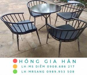 Bộ bàn ghế sắt sơn tĩnh điện Hồng Gia Hân BGS14