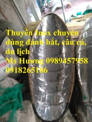 Thuyền tôn giá rẻ - Thuyền Inox chở 2 người, Thuyền chèo tay tải trọng 250kg
