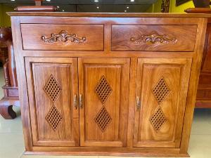 Tủ giày dép gõ đỏ kiểu bông gió – TGD003