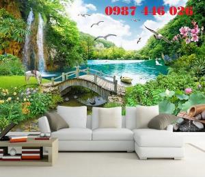 Gạch tranh phong cảnh thiên nhiên giao hòa HP3794