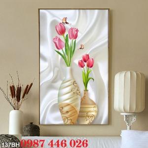 Tranh gạch bình hoa 3d HP1032