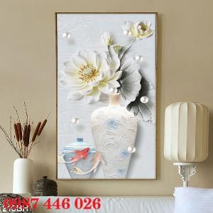 Tranh gạch bình hoa 3d HP1032