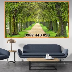 Tranh gạch men phong cảnh hàng cây HP0587